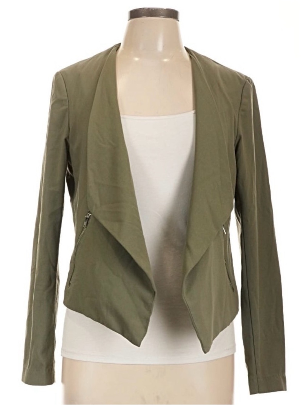 H&M Olive Open-Style Women's Blazer Jacket